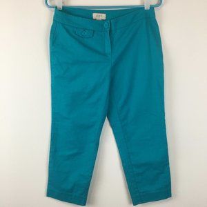 Loft Texured Dress Capris Teal 0P